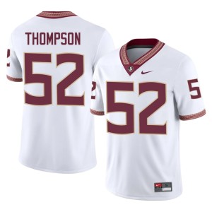 Florida State Noles Chavez Thompson Embroidery White Men's #52 College Football Jersey 511558-750