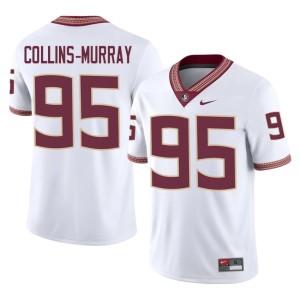 Florida State University Seminoles College Football Mens #95 White Player Christian Collins-Murray Jersey 278854-886