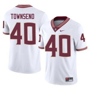 FSU Noles College Football Men's White #40 Darin Townsend Stitched Jerseys 751560-711