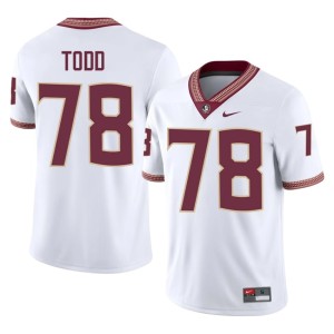 FSU Noles White 2026 Men's Jayden Todd College Football #78 Jersey 659895-774
