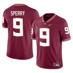 Seminoles NCAA Garnet College Football Kevin Sperry #9 Men's Jerseys 110202-180