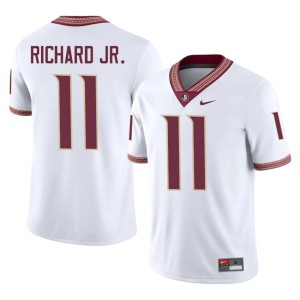 Seminoles Alumni CJ Richard Jr. Men's #11 White College Football Jersey 833062-815