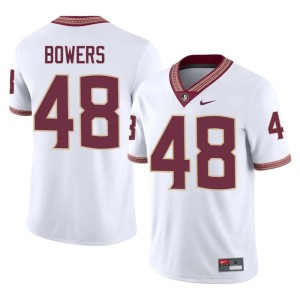 Florida State #48 Men College Football Embroidery Caleb Bowers White Jerseys 653855-398