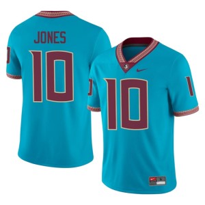 Florida State Noles Stitched #10 Chris Jones College Football Turquoise Men Jerseys 167387-644
