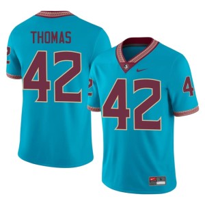 FSU Noles Chris Thomas Men Turquoise College Football NCAA #42 Jersey 535303-706