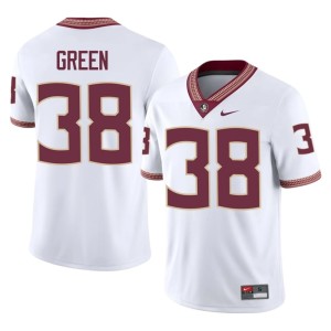 FSU #38 White Daylen Green College Football Men Official Jersey 496087-495