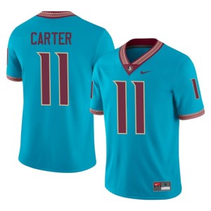 Florida State #11 Turquoise Men's Devin Carter College Football Player Jerseys 977280-857