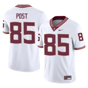 Florida State Noles White Mens 2026-27 #85 Ethan Post College Football Jerseys 466262-935