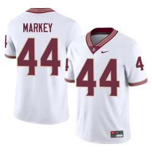 FSU Noles White College Football Game Men's #44 Gavin Markey Jersey 879130-482