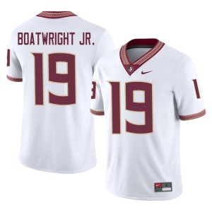 Seminoles Jarvis Boatwright Jr. College Football #19 White Limited Men's Jerseys 126149-835