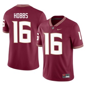 Florida State University Seminoles Garnet College Football Karson Hobbs Stitched #16 Mens Jerseys 641171-286