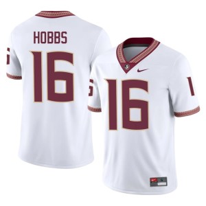 Seminoles #16 Karson Hobbs Mens College Football University White Jersey 988740-460