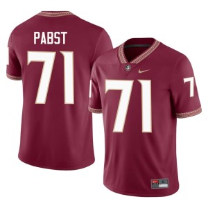 Florida State Seminoles Garnet Men College Football High School #71 Nate Pabst Jerseys 269769-925