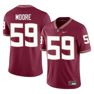 Florida State Men Steven Moore #59 Replica Garnet College Football Jersey 397214-608