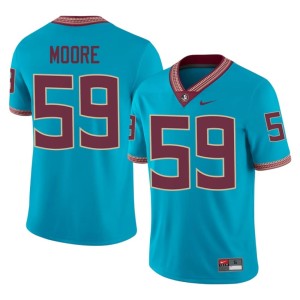 Florida State Turquoise Stitched Steven Moore College Football #59 Mens Jerseys 257957-717
