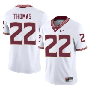 Seminoles White #22 Men's Zae Thomas College Football Limited Jersey 115679-492