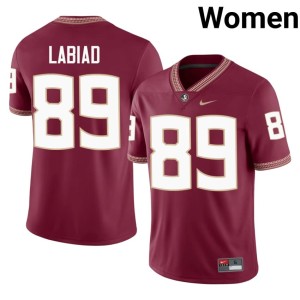 Florida State Embroidery Garnet Women College Football #89 Greyson Labiad Jerseys 999408-274