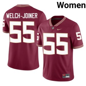 Florida State University Seminoles #55 Women Bradyn Welch-Joiner 2026 College Football Garnet Jersey 886040-991