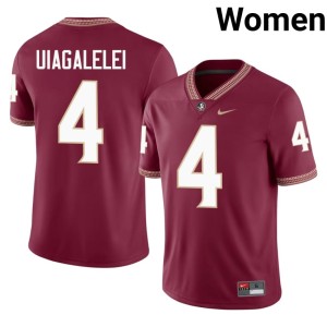 Florida State Garnet Women High School DJ Uiagalelei #4 College Football Jerseys 862731-663