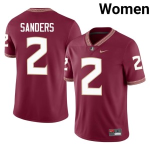 Noles Deion Sanders #2 Garnet Alumni College Football Womens Jerseys 996132-591