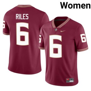 Florida State Seminoles #6 Garnet College Football Desirrio Riles Women's 2026-27 Jerseys 561801-150
