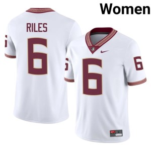 FSU Seminoles White #6 College Football Womens Desirrio Riles 2026-27 Jerseys 283047-896
