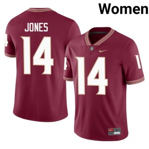 Florida State College Football Game #14 Women's Ma'Khi Jones Garnet Jerseys 921039-968