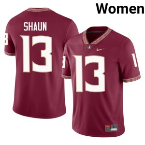 FSU Seminoles Garnet College Football Women's Tae'Shaun Gelsey #13 University Jerseys 149713-229