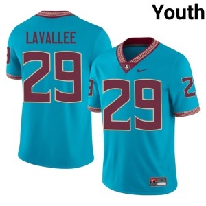 Noles Turquoise Replica Youth #29 Caleb LaVallee College Football Jerseys 480703-374