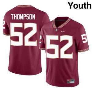 Florida State #52 2026 Garnet College Football Chavez Thompson Youth Jersey 784746-435