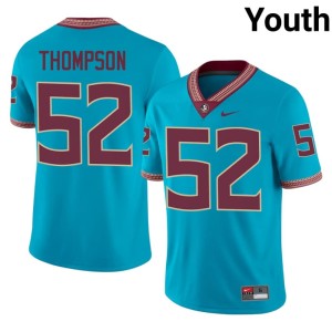 FSU Noles #52 Turquoise Chavez Thompson Youth College Football Embroidery Jerseys 902139-506