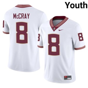 Florida State Youth Deante McCray #8 2026-27 White College Football Jerseys 591158-648