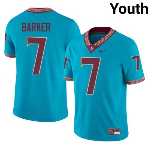 Florida State Seminoles Youth College Football #7 Ashlynd Barker Player Turquoise Jerseys 343421-903