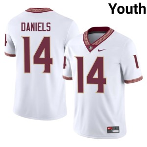 FSU Ashton Daniels College Football Youth Replica White #14 Jerseys 899600-129