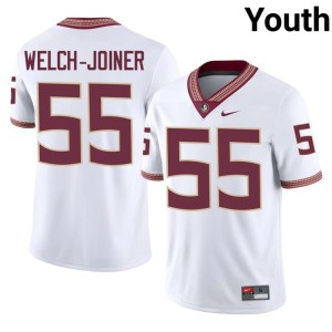 FSU Seminoles Bradyn Welch-Joiner #55 Game College Football White Youth Jerseys 868816-350