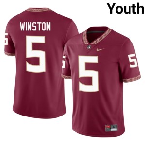 Florida State Seminoles #5 College Football Garnet Jameis Winston 2026 Youth Jersey 676054-366