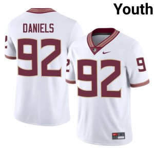 Florida State Youth White College Football Judah Daniels University #92 Jersey 590667-640