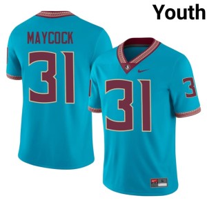 Florida State Seminoles Youth Karon Maycock Game Turquoise College Football #31 Jerseys 923680-391