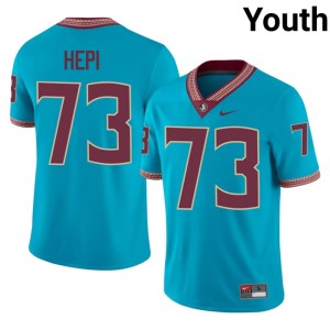 Seminoles #73 Turquoise Youth College Football Nikau Hepi NCAA Jersey 636194-615