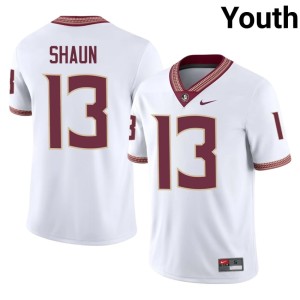 Florida State Youth Alumni Tae'Shaun Gelsey #13 White College Football Jerseys 325967-343
